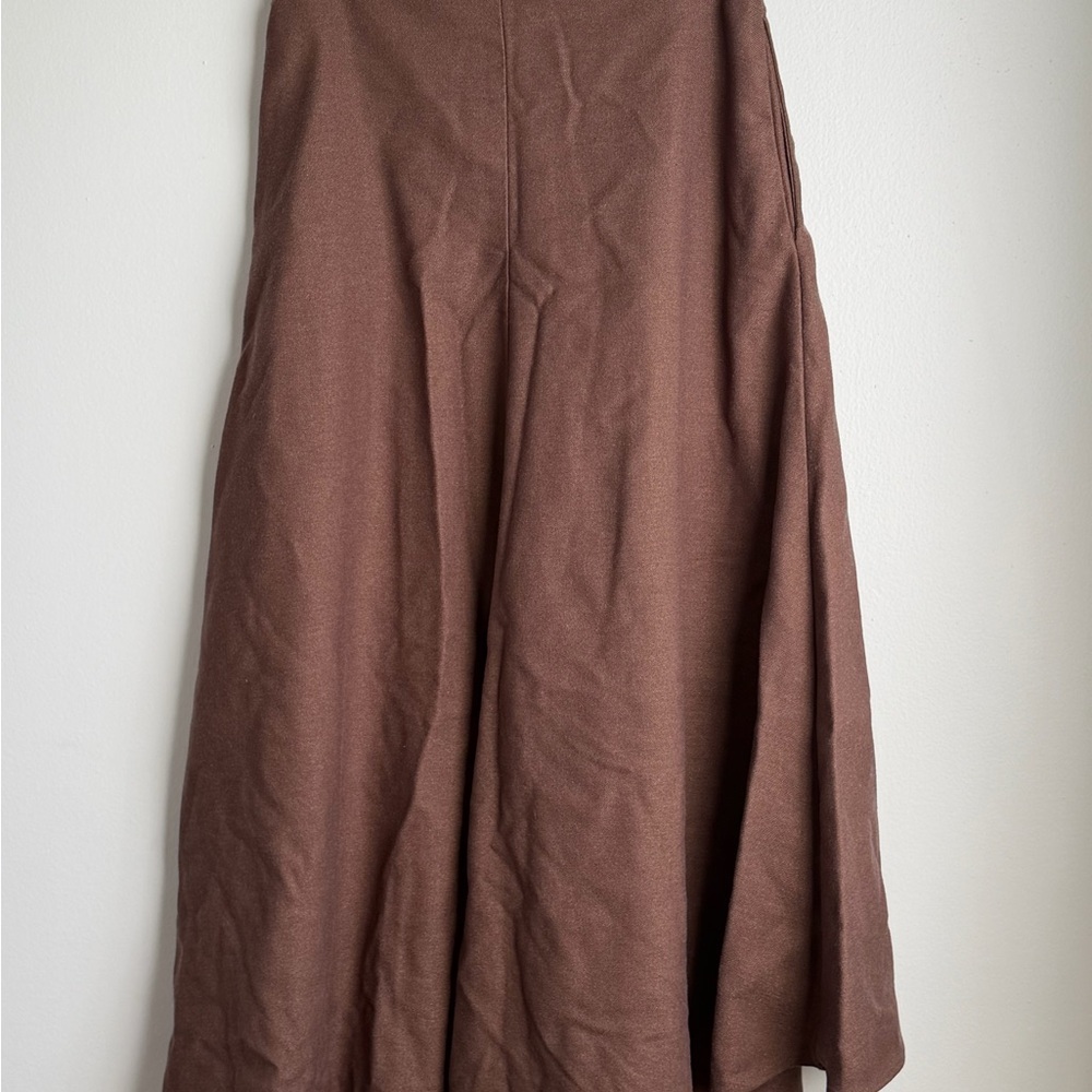 Classic asymmetrical Brown Women's Skirt